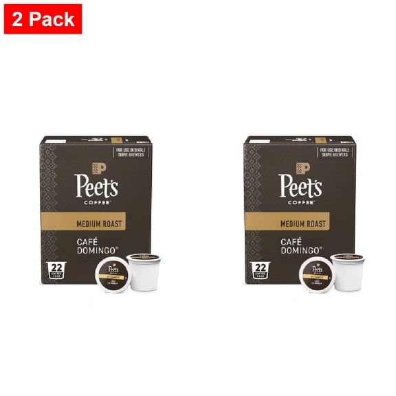Peet's Coffee Cafe Domingo Medium Roast Single Serve Coffee Pods - 22ct