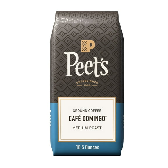 Peet's Coffee Cafe Domingo Premium Medium Roast Ground Coffee, Arabica, 10.5 oz