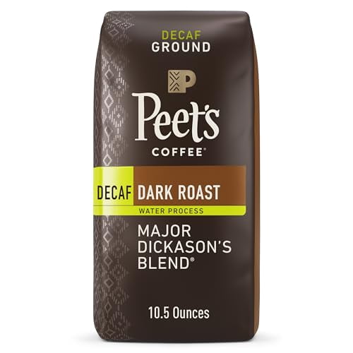 Peet's Coffee, Dark Roast Decaffeinated Ground Coffee Decaf Major