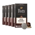 thumbnail image 1 of Peet's Coffee, Dark Roast Espresso Capsules, Compatible with Nespresso Original Machines, 100% Arabica Coffee - Major Dickason's Blend Intensity 11, 50 Count (5 Boxes of 10 Espresso Capsules), 1 of 4