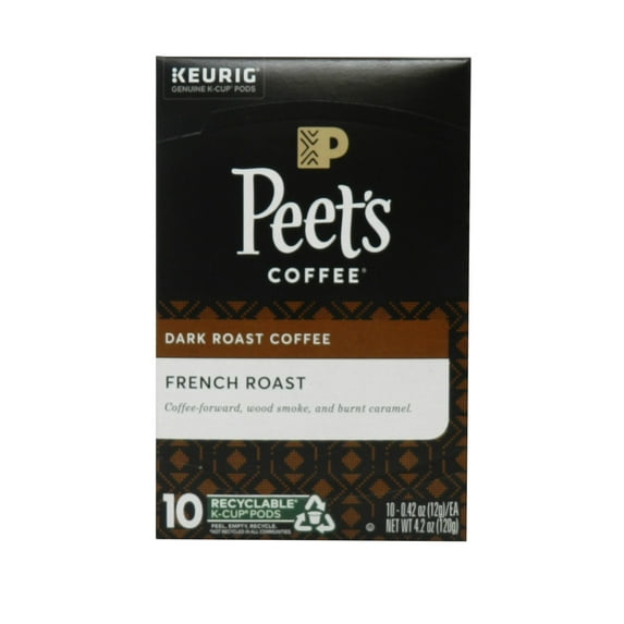Peet's Coffee, French Roast Dark Roast Coffee Pods - 10ct Carton