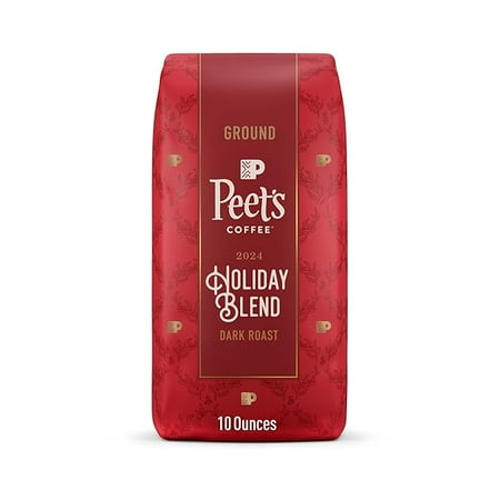 Peet's Coffee, Dark Roast Ground Coffee - Holiday Blend 10 Ounce Bag