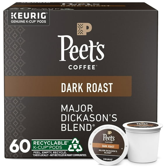 Peet's Coffee, Dark Roast K-Cup Pods for Keurig Brewers - French Roast 54 Count (1 Box of 54 K-Cup Pods) Packaging May Vary