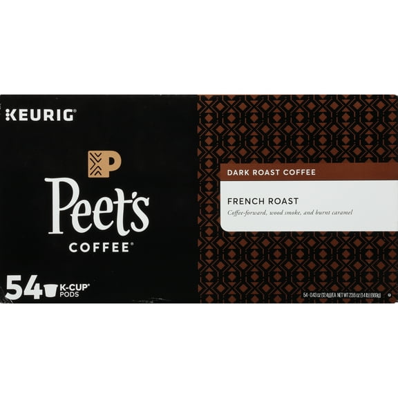Peet's Coffee French Roast K-Cup Coffee Pods, Dark Roast, 54 Count