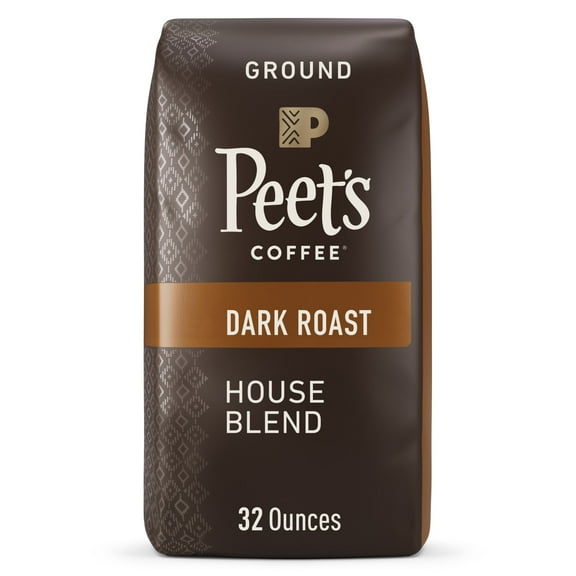Peet's Coffee House Blend, Dark Roast Ground Coffee, 32 oz Bag