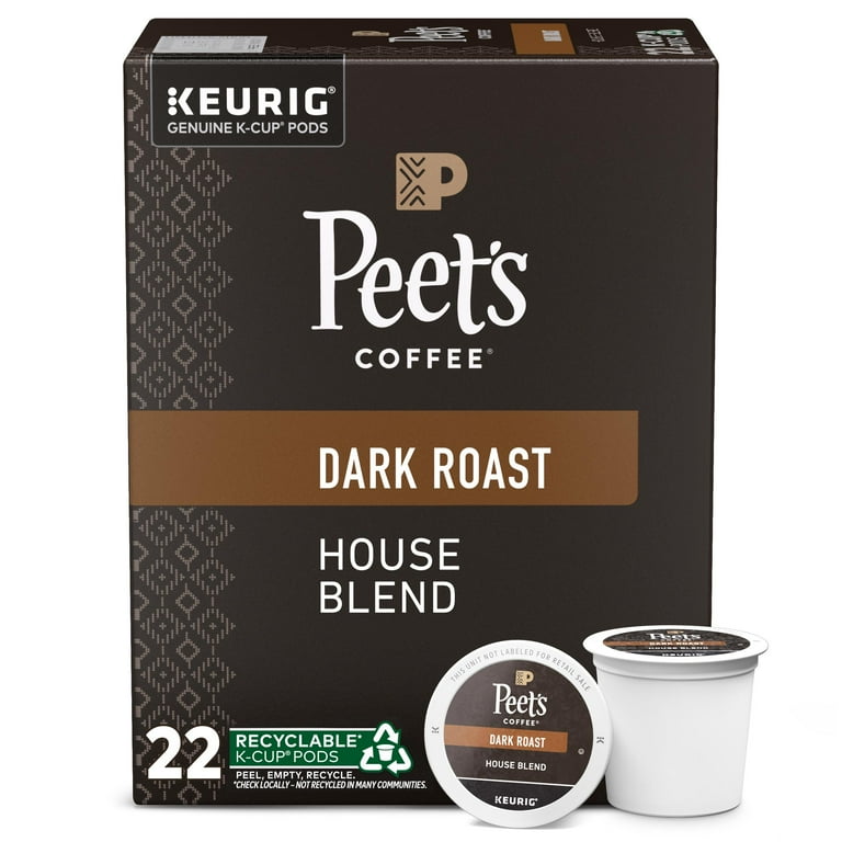 Peet's Coffee K-Cup House Blend Coffee - Compatible with Keurig Brewer - Dark - 22 / Box Peet's Coffee K-Cup House Blend Coffee - Compatible with Keurig Brewer - Dark - 22 / Box