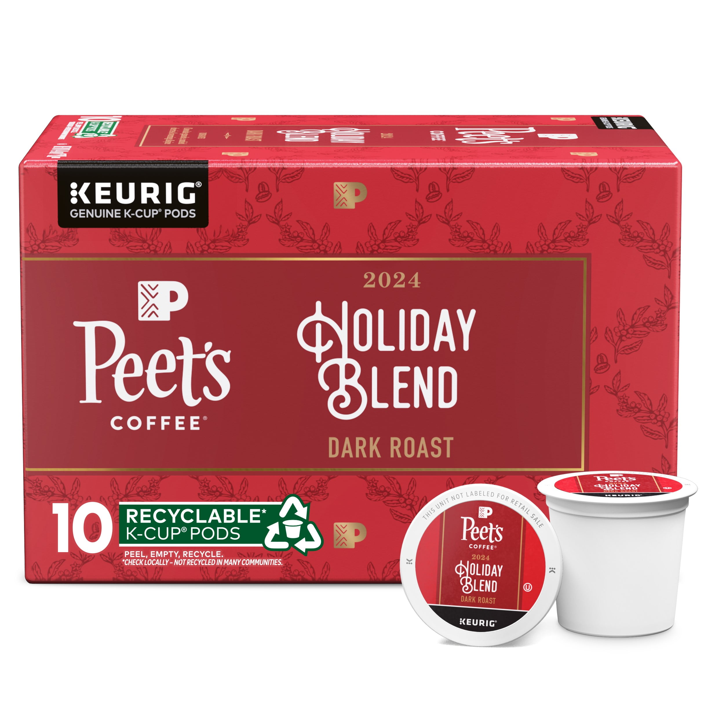 Peet's Coffee K-Cup Pods, Holiday Blend Dark Roast Togo Ubuy