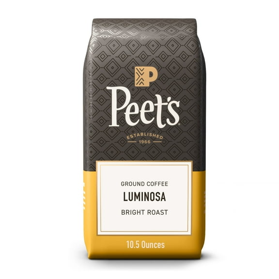 Peet's Coffee Luminosa Breakfast Blend Premium Light Roast Ground Coffee, Arabica, 10.5 oz