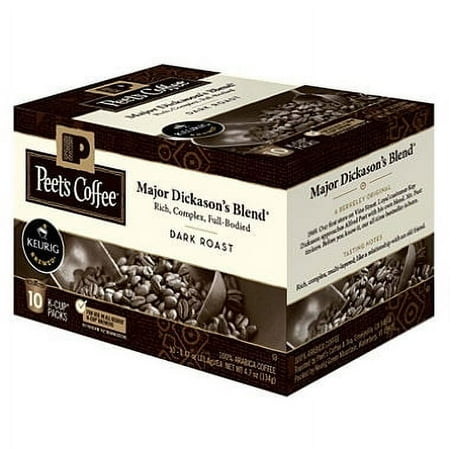 Peet's Coffee Major Dickason's Blend Dark Roast Coffee 10-0.47 oz. Single Serve Cups
