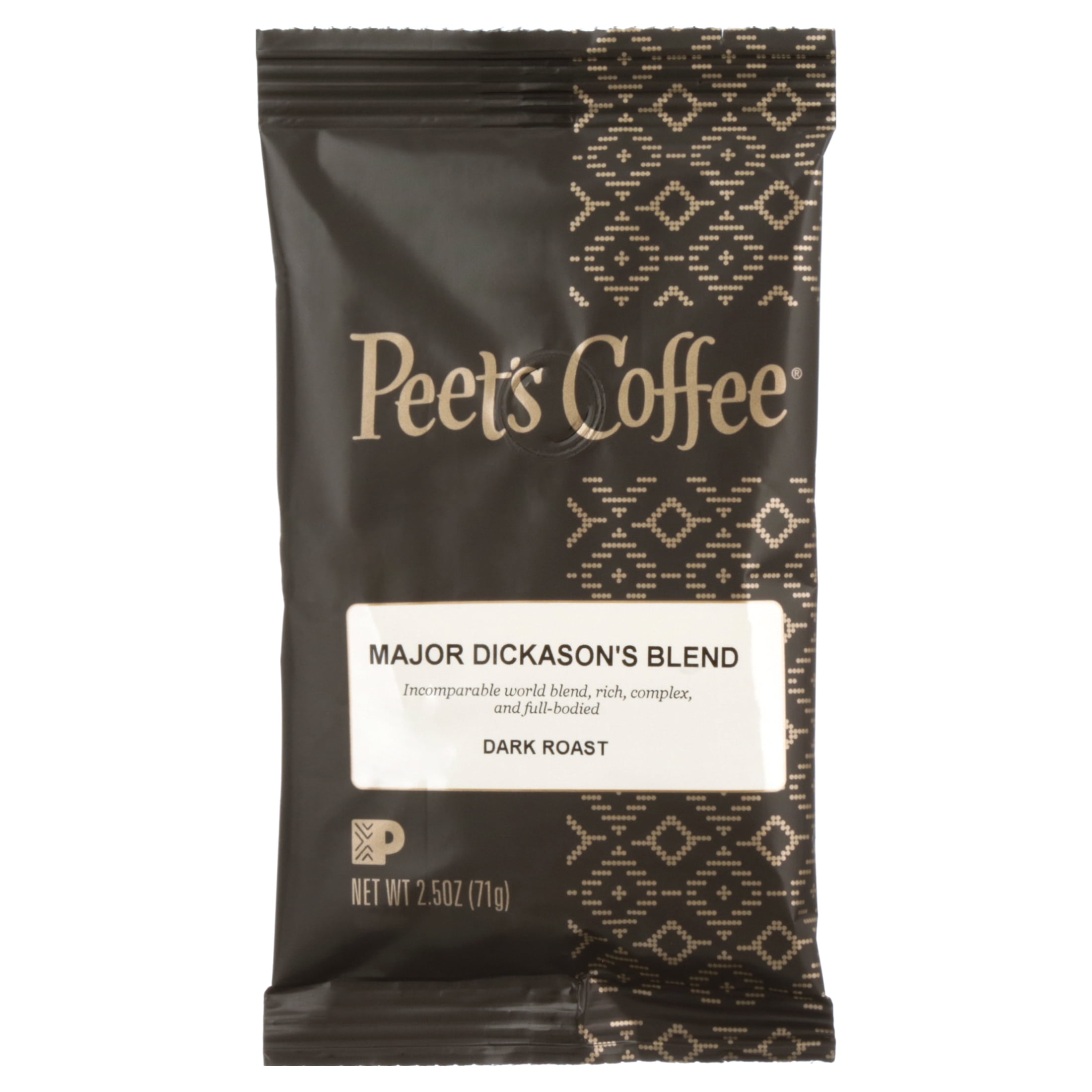 Peet's Coffee Major Dickason's Blend Dark Roast Ground, 2.5 oz