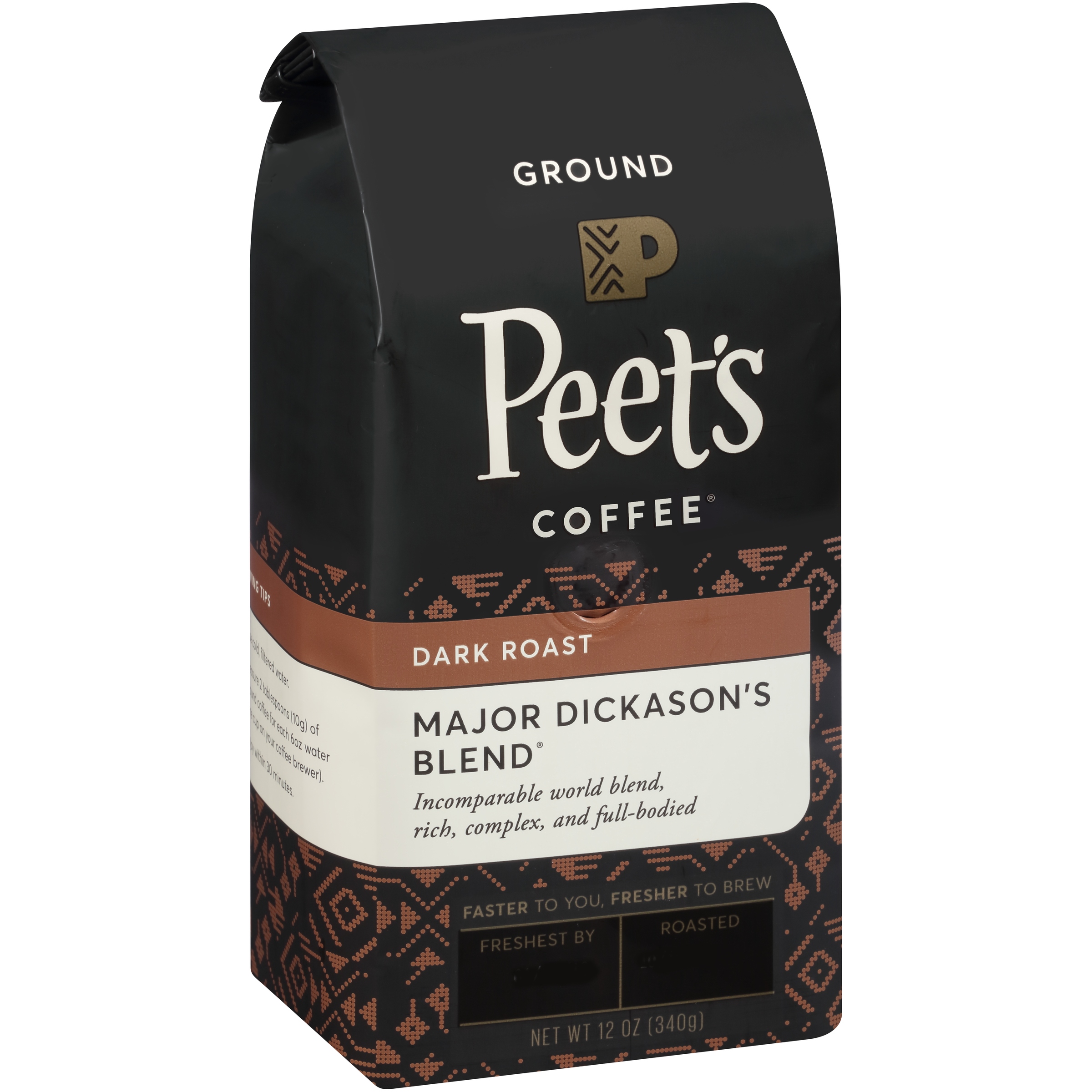 Peet's Coffee Major Dickason's Blend Dark Roast Ground Coffee, 12 oz. - image 1 of 6