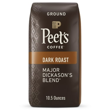Peet's Coffee Major Dickason's Blend Premium Dark Roast Ground Coffee, Arabica, 10.5 oz