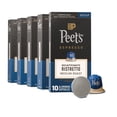thumbnail image 1 of Peet's Coffee, Medium Roast Decaf Espresso Capsules, Compatible with Nespresso Original Machine, Decaffeinated Arabica Coffee - Decaf Ristretto Intensity 10, 50 CT (5 Boxes of 10 Espresso Capsules), 1 of 4