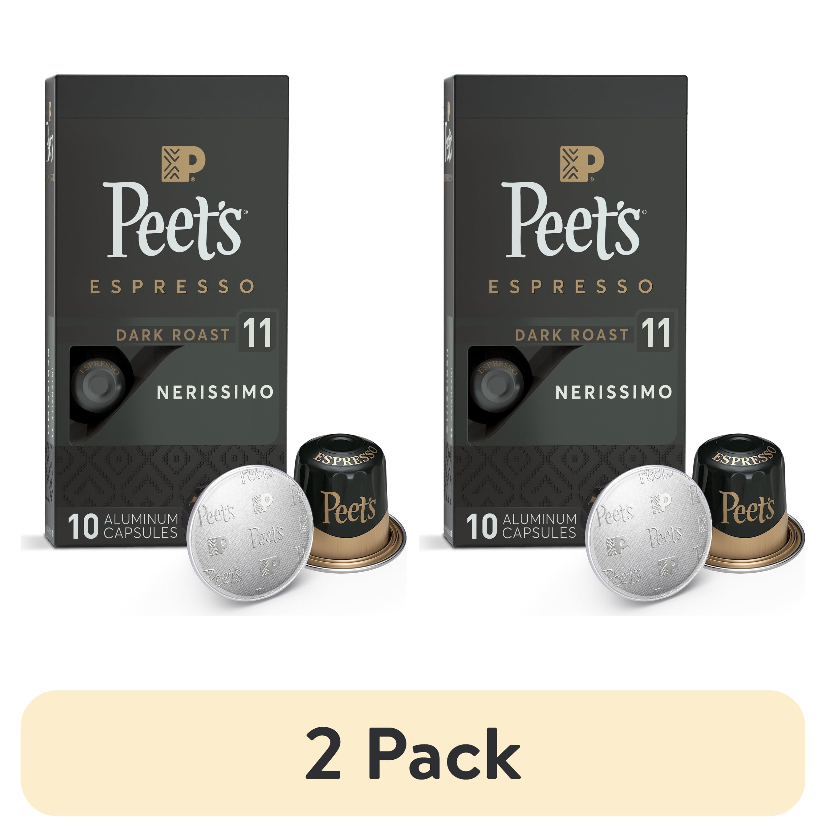 Peet's Coffee Nerissimo Premium Dark Roast Intensity 11 Espresso Coffee Pods, 10 Count Peet's Coffee Nerissimo Premium Dark Roast Intensity 11 Espresso Coffee Pods, 10 Count