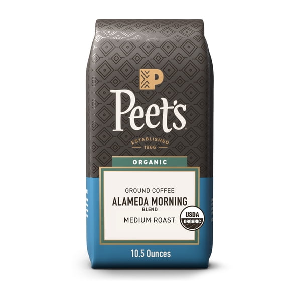 Peet's Coffee Organic Alameda Morning Blend Ground, 10.5 oz Bag