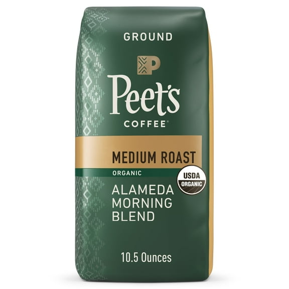 Peet's Coffee Organic Alameda Morning Blend Ground, 10.5 oz Bag