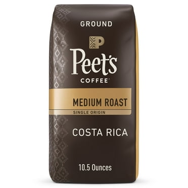 Peet's Coffee Single Origin Costa Rica Ground Coffee, Premium Medium Roast, 100% Arabica, 10.5 oz