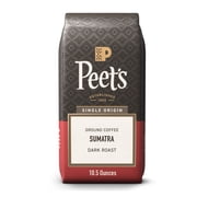 Peet's Coffee Single Origin Sumatra Premium Dark Roast Ground Coffee, Arabica, 10.5 oz