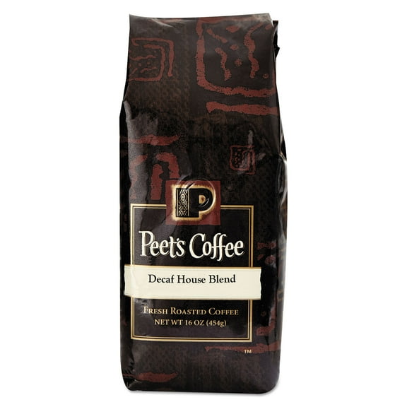 Peet's Coffee & Tea Bulk Coffee, House Blend, Decaf, Ground, 1 lb Bag