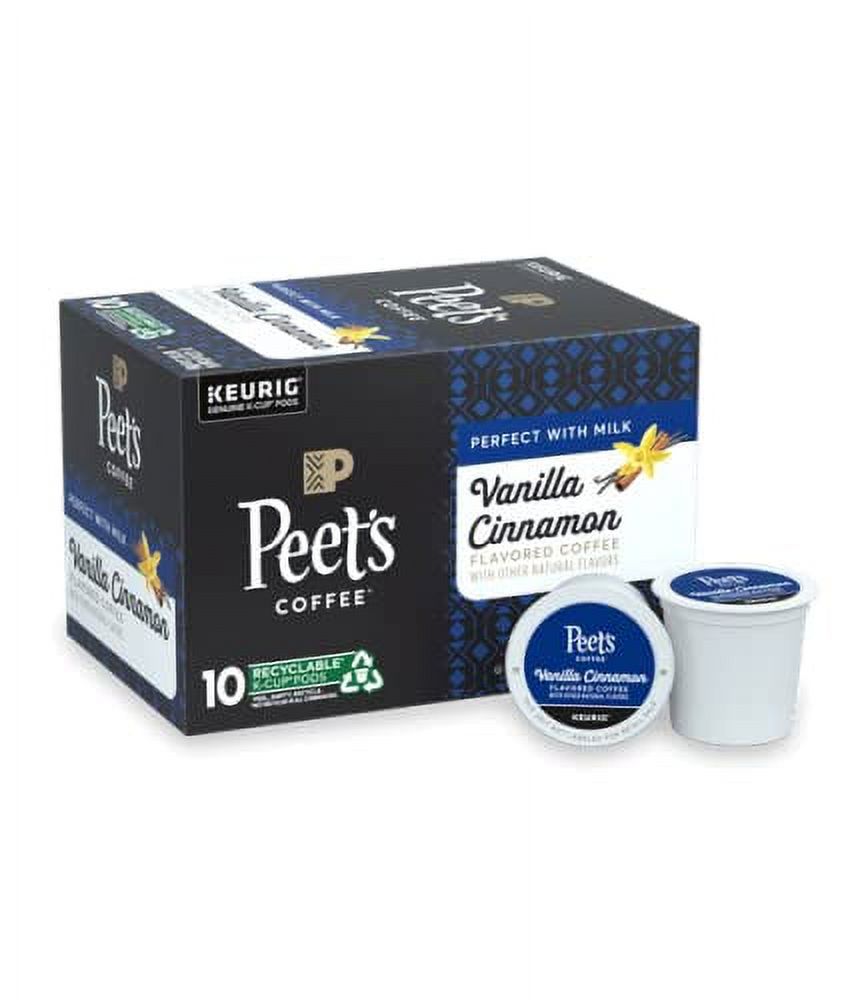 Peetâ€™s Coffee, Vanilla Cinnamon Flavored Coffee, 10 KCup Pods for