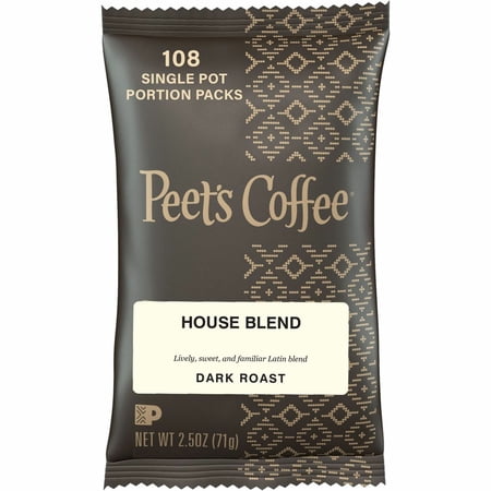 Peet's, House Blend Coffee, 2.5oz Frac Pack, 18 / Box