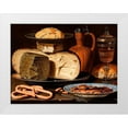 thumbnail image 1 of Peeters, Clara 18x15 White Modern Wood Framed Museum Art Print Titled - Still Life with Cheeses, Almonds and Pretzels, 1 of 4