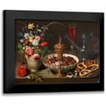 thumbnail image 1 of Peeters, Clara 24x19 Black Modern Framed Museum Art Print Titled - Still Life of Flowers and Dried Fruit, 1 of 5