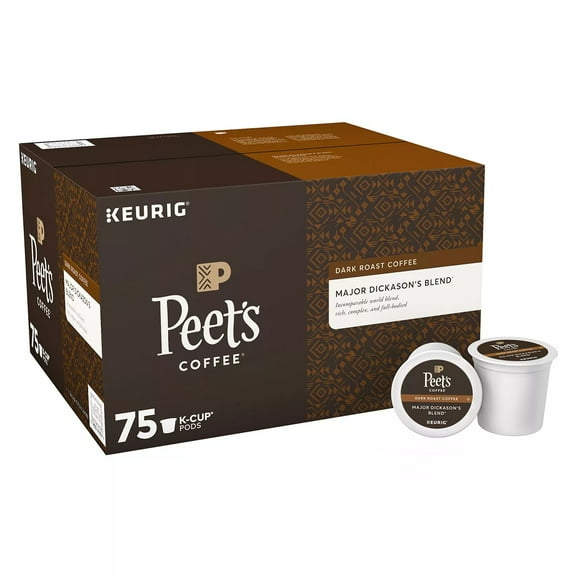 Peet's Coffee Major Dickason's Blend K-Cups, Dark Roast (75 ct.)