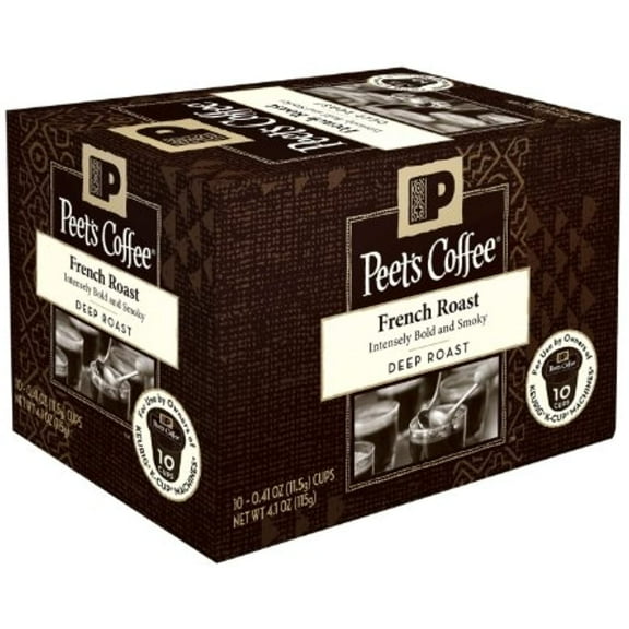 Peets Coffee & Tea, French Roast Coffee, 4.1Oz Box, 10 Count, K Cup (Pack Of 3)