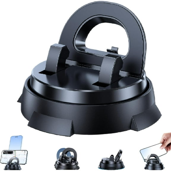 Peeynner 360° Rotatable Car Phone Holder, Intelligent Suction Cup Mount with Non-Slip Base for Dashboard and Windshield