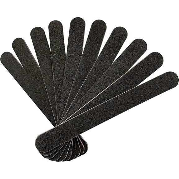 10 PCS Nail File Professional Double Sided 100/180 Grit Nail Files Emery Board Black Manicure Pedicure Tool and Nail Buffering Files By PULMCheerger