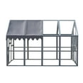 thumbnail image 1 of Pefilos 110" Large Weatherproof Cat Run for Outdoor, Wood Cat Houses Enclosure, Cat Cage Kitten Condo Catio Shelter, Gray, 1 of 10