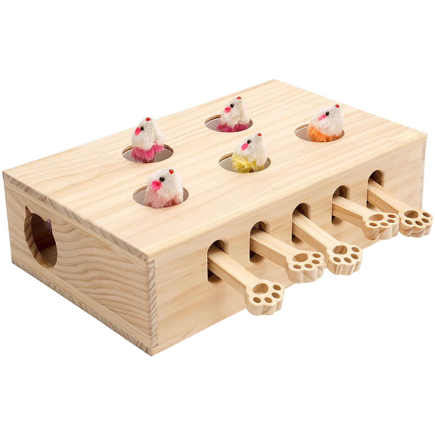 Pefilos 13" Cat Toys Interactive Whack A Mole for Indoor Cats Killer's Instinct Outdoors Cat Funny Toys Kitten Catch Mice Game Mouse Puzzle Toy, Beige Pefilos 13" Cat Toys Interactive Whack A Mole for Indoor Cats Killer's Instinct Outdoors Cat Funny Toys Kitten Catch Mice Game Mouse Puzzle Toy, Beige