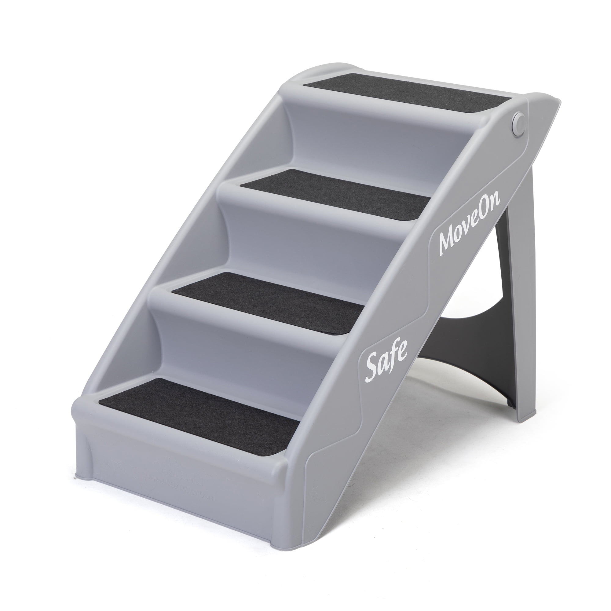 Pefilos 19" Folding Dog Stairs for Dogs and Cats, Dog Stairs for Couch or Bed with 4-Step Design, Pet Ramp for Small Dogs, Gray Pefilos 19" Folding Dog Stairs for Dogs and Cats, Dog Stairs for Couch or Bed with 4-Step Design, Pet Ramp for Small Dogs, Gray