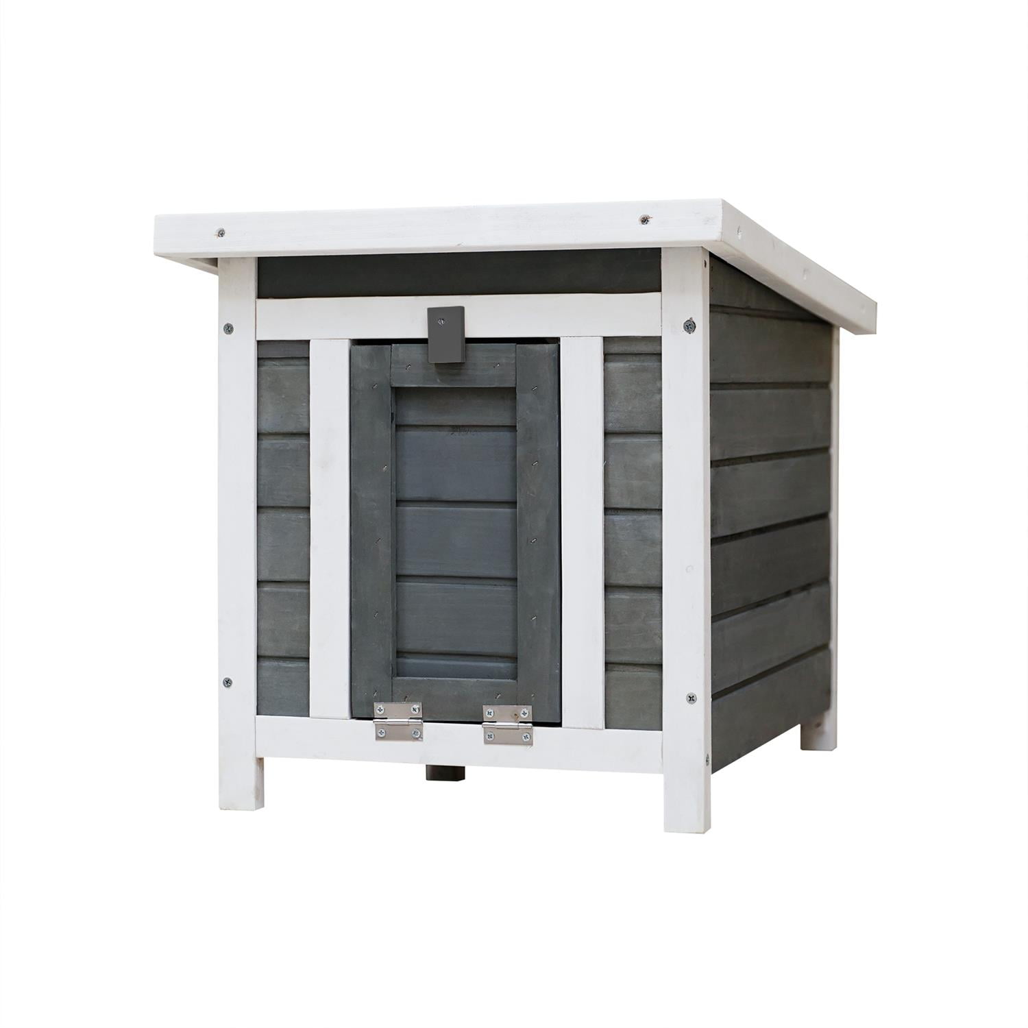 Pefilos 20" Bunny Hutch with Ramp, Outdoor Pet Hutch Wooden House for Bunny, Raised Weatherproof Bunny Home Enclosure Shelter, Gray Pefilos 20" Bunny Hutch with Ramp, Outdoor Pet Hutch Wooden House for Bunny, Raised Weatherproof Bunny Home Enclosure Shelter, Gray