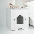 Pefilos 20" Cat Litter Box Enclosed Furniture with Flip Half