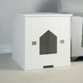 thumbnail image 1 of Pefilos 20" Cat Litter Box Enclosure with Flip Magnetic Half Door, Hidden Cat House Enclosed, White, 1 of 7