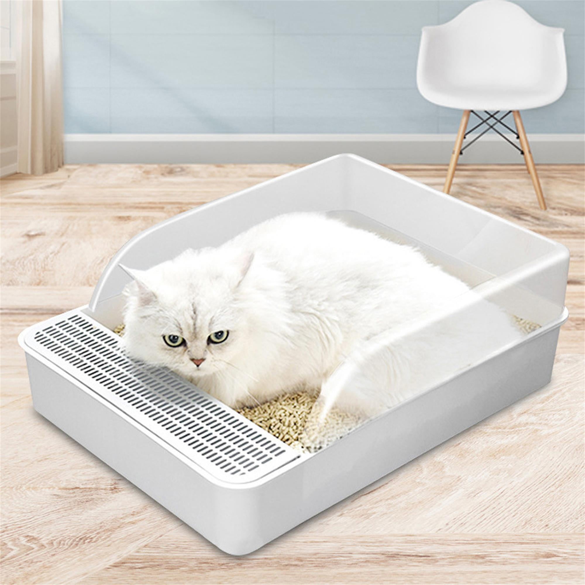 Pefilos 20" Cats Litter Box System with Handy Litter Scoop, Litter Box for Indoor, Cat Toilet for Small Cats, White Pefilos 20" Cats Litter Box System with Handy Litter Scoop, Litter Box for Indoor, Cat Toilet for Small Cats, White
