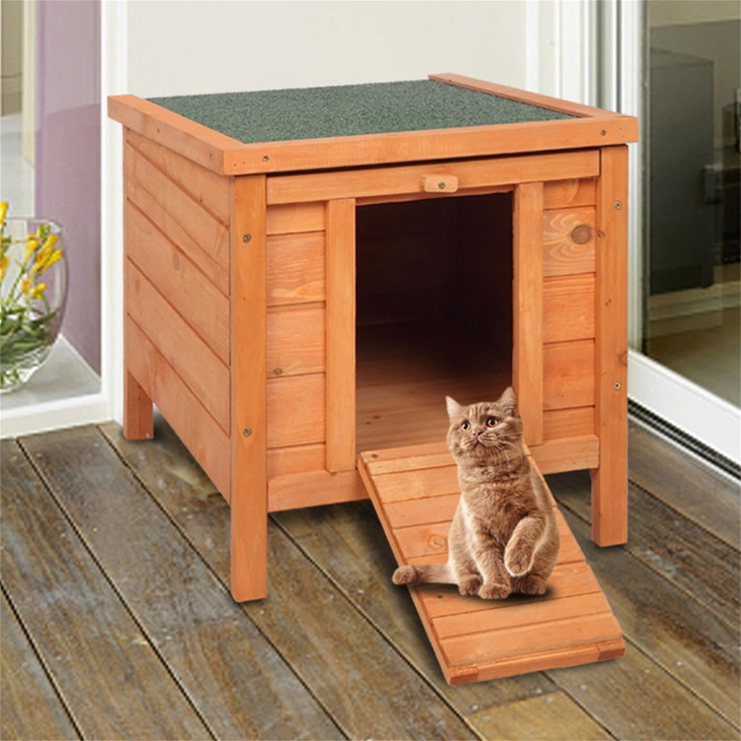Pefilos 20" Dog Houses Rabbit Home, Bunny House for Inside, Outdoor Pet Shelter Feral Cat House, Orange Pefilos 20" Dog Houses Rabbit Home, Bunny House for Inside, Outdoor Pet Shelter Feral Cat House, Orange