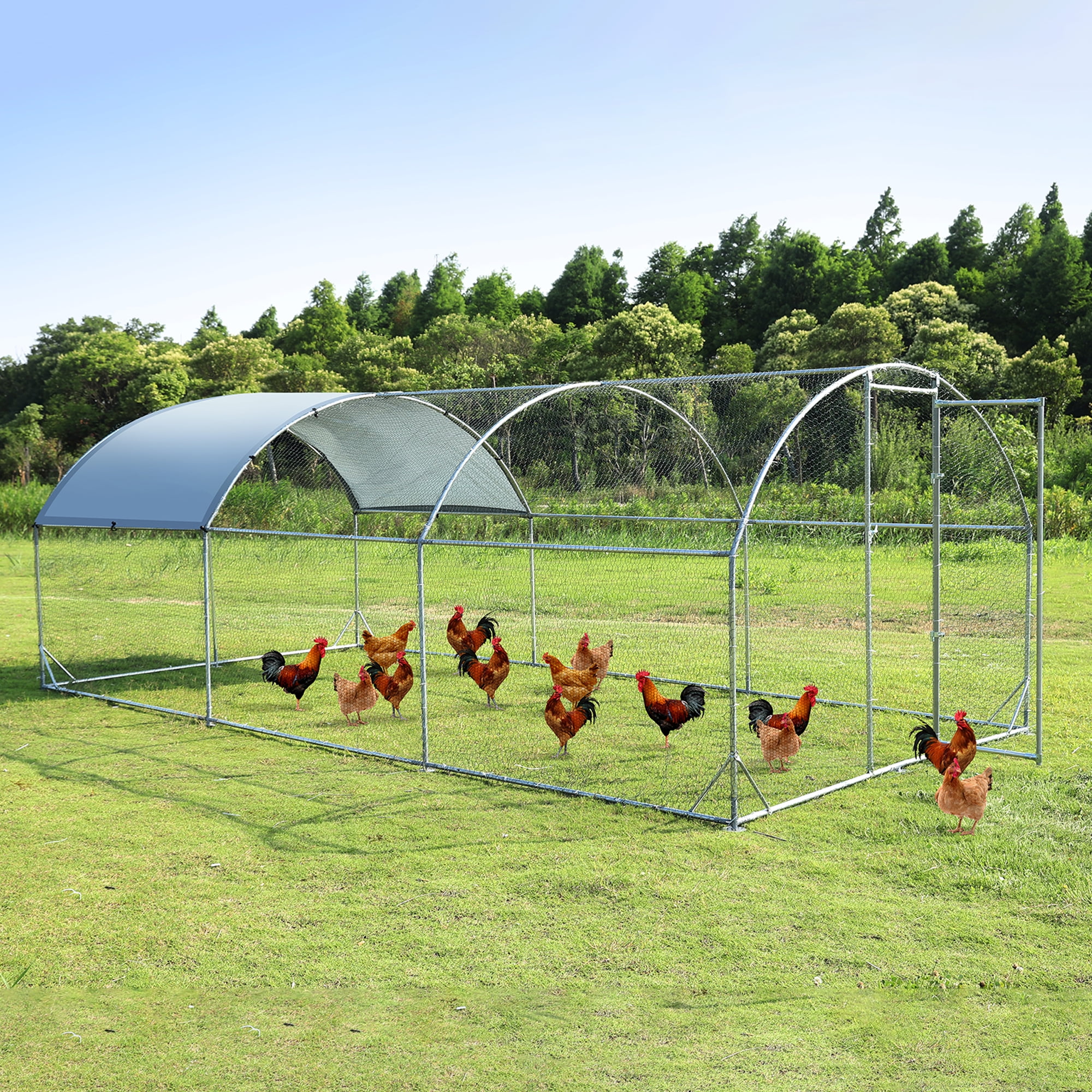 Pefilos 225"L Outdoor Large Chicken Coop with Waterproof and Anti