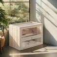 thumbnail image 1 of Pefilos 23" Guinea Pig Cage 2-Level Hamster Pet Cages for Small Animals Hutch House (Decoration in cages not included), Beige, 1 of 7