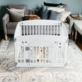 thumbnail image 1 of Pefilos 24" Dog Playpen 4-Panel Adjustable Folding Portable Pet Fence for Small to Medium Dogs Indoor Outdoor Use, White, 1 of 7
