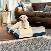 Pefilos 52" Orthopedic Dog Bed with 7.9" Thick Gel Memory Foam, Durable Flannel Fabric Pet Sofa for Indoors Dogs, Blue Pefilos 52" Orthopedic Dog Bed with 7.9" Thick Gel Memory Foam, Durable Flannel Fabric Pet Sofa for Indoors Dogs, Blue