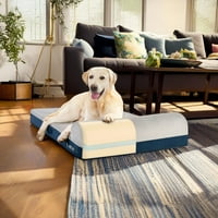 Pefilos 46" Orthopedic Dog Bed with 7.9" Thick Gel Memory Foam, Durable Flannel Fabric Pet Sofa for Indoors Dogs, Blue Pefilos 46" Orthopedic Dog Bed with 7.9" Thick Gel Memory Foam, Durable Flannel Fabric Pet Sofa for Indoors Dogs, Blue