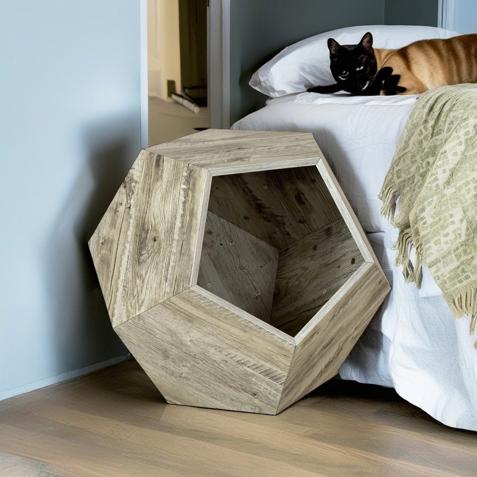 Pefilos 26" Wooden Cat House, Cat Nest Condo for Large Indoor Cats Kitten Hidden Cave Cat Bed Furniture, Beige Pefilos 26" Wooden Cat House, Cat Nest Condo for Large Indoor Cats Kitten Hidden Cave Cat Bed Furniture, Beige