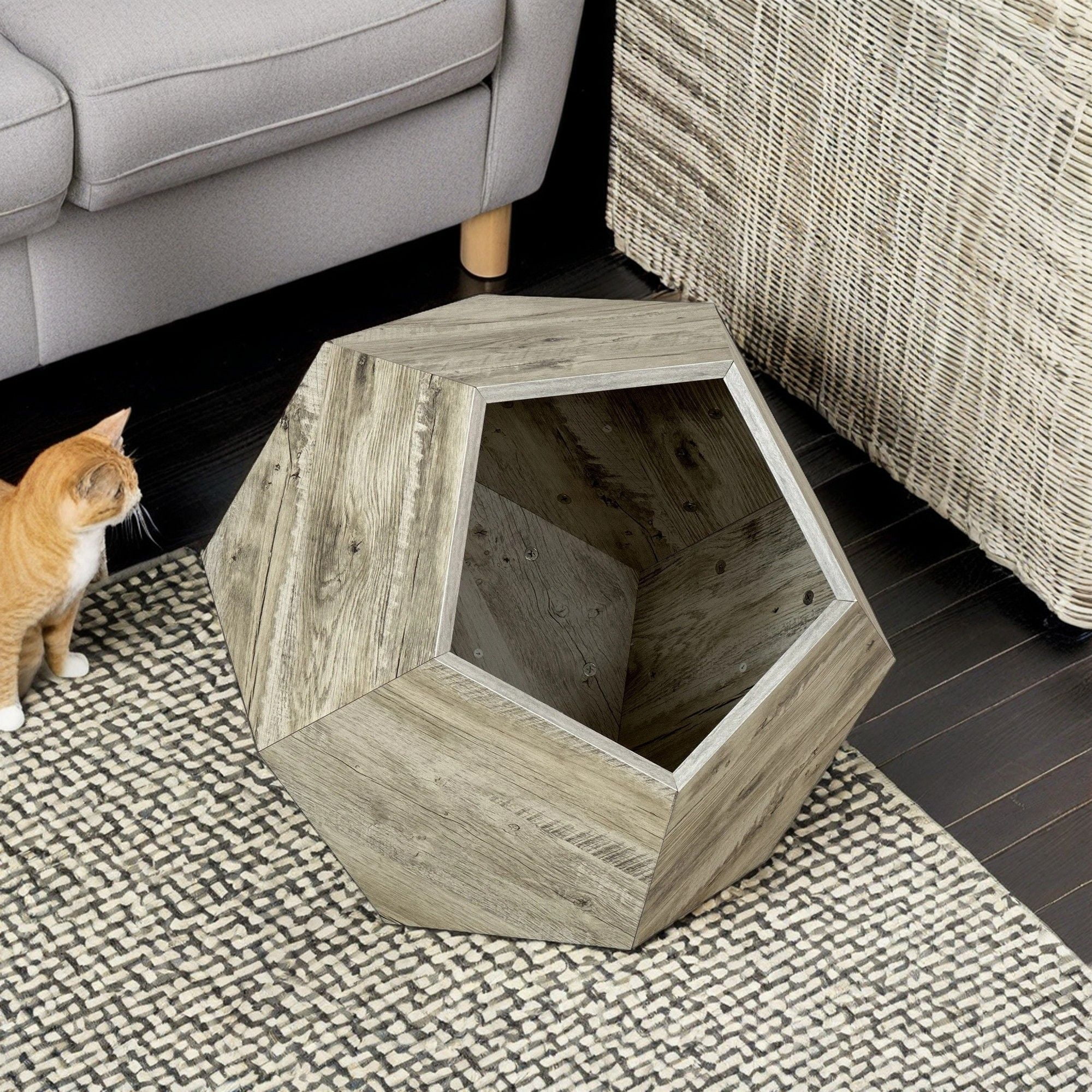 Pefilos 26" Wooden Cat House for Indoor Cats, Hidden Cat Cave Cat Condo Bed Furniture Luxury Cat Nest Shelter, Beige Pefilos 26" Wooden Cat House for Indoor Cats, Hidden Cat Cave Cat Condo Bed Furniture Luxury Cat Nest Shelter, Beige