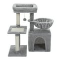 thumbnail image 1 of Pefilos 28" Cat Tree Houses for Indoor Cats, Cat Condo for Multiple Cats, Cat Climb Holder Cat Tower, Gray, 1 of 23