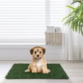 thumbnail image 1 of Pefilos 28" Grass Puppy Pee Pad for Dogs Reusable 3-Layer Training Potty Pad, Pet Toilet for Dog Housebreaking Supplies, 2 Piece Pack, Green, 1 of 7