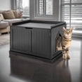 thumbnail image 1 of Pefilos 29" Cat Litter Box Furniture, Cat Washroom, Hidden Litter Box Cover, Dog Proof Cat Litter Boxes Enclosure, Cat House, Black, 1 of 7