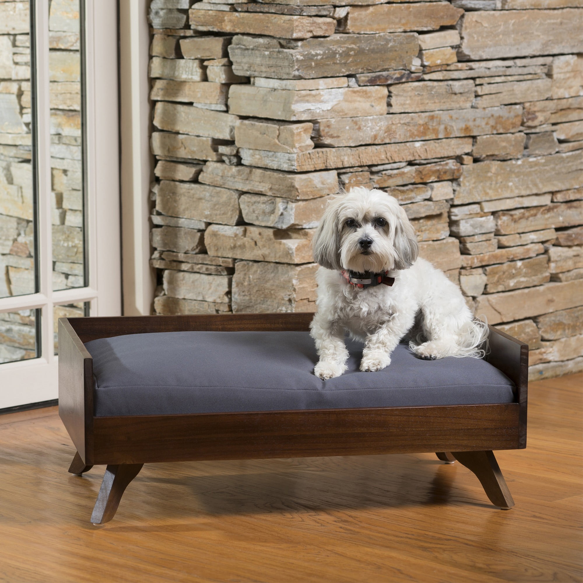 Pefilos 29" Pet Bed Sofa Furniture, Wood Dog Bed with Legs for Small Medium Dogs, Indoor Cat Beds Couch, Brown Pefilos 29" Pet Bed Sofa Furniture, Wood Dog Bed with Legs for Small Medium Dogs, Indoor Cat Beds Couch, Brown